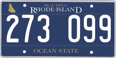 RI license plate 273099
