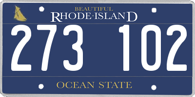 RI license plate 273102