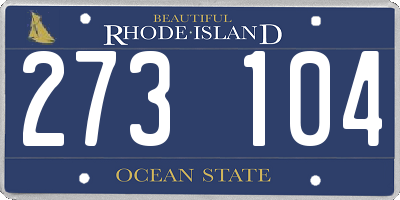 RI license plate 273104