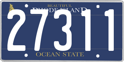 RI license plate 27311