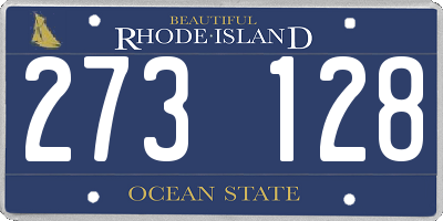 RI license plate 273128