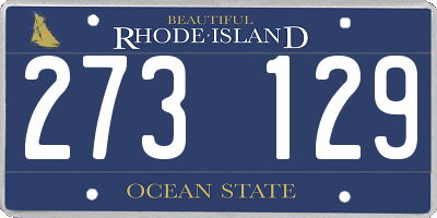 RI license plate 273129