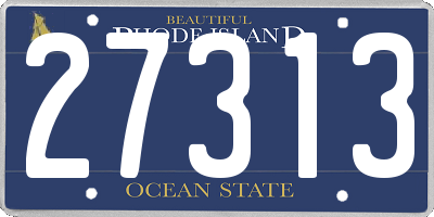 RI license plate 27313