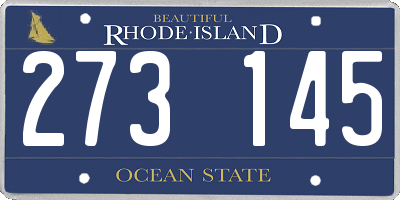 RI license plate 273145