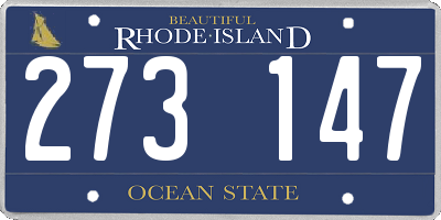 RI license plate 273147
