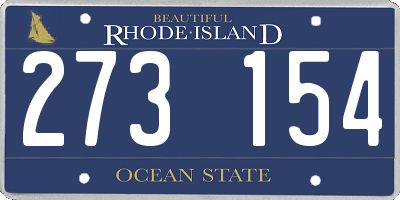 RI license plate 273154