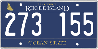 RI license plate 273155
