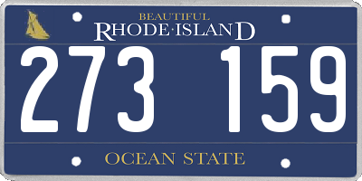 RI license plate 273159