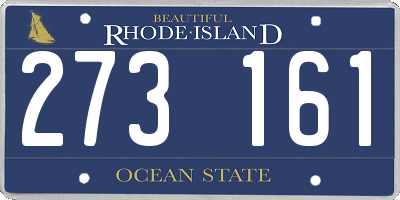 RI license plate 273161