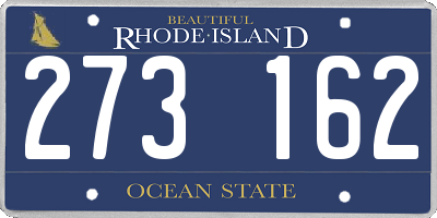 RI license plate 273162