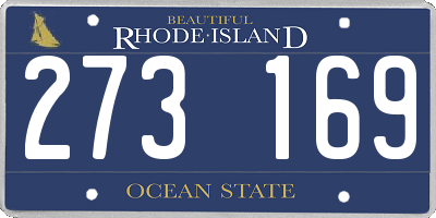 RI license plate 273169