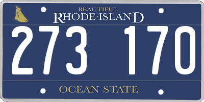 RI license plate 273170