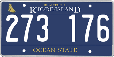 RI license plate 273176
