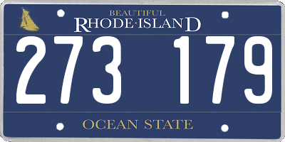RI license plate 273179