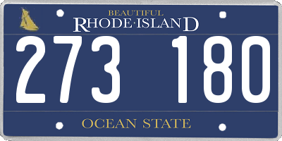 RI license plate 273180