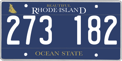 RI license plate 273182