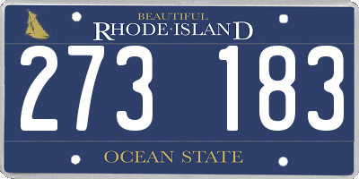 RI license plate 273183