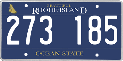 RI license plate 273185