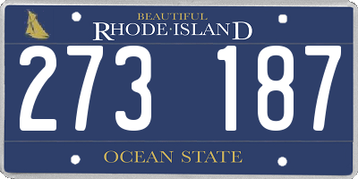 RI license plate 273187