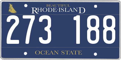 RI license plate 273188