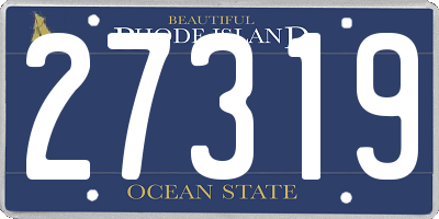 RI license plate 27319