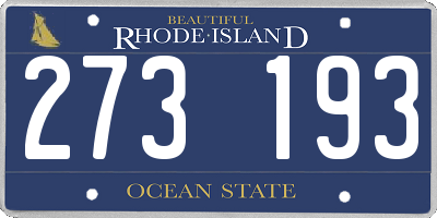 RI license plate 273193
