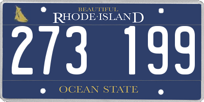RI license plate 273199