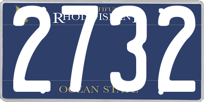 RI license plate 2732