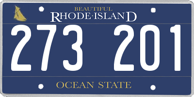 RI license plate 273201