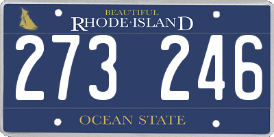 RI license plate 273246
