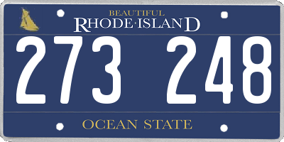 RI license plate 273248