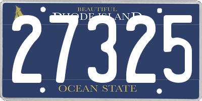 RI license plate 27325