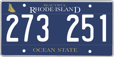 RI license plate 273251