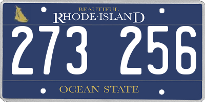 RI license plate 273256