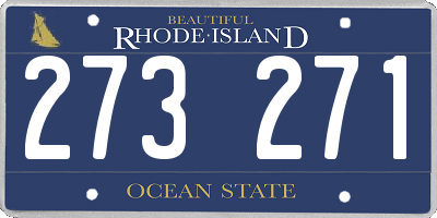 RI license plate 273271