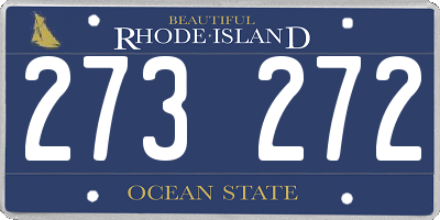 RI license plate 273272