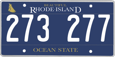 RI license plate 273277
