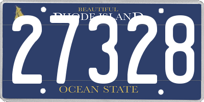 RI license plate 27328