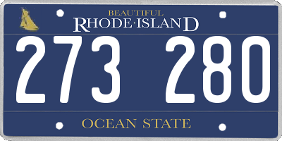 RI license plate 273280