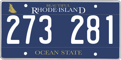 RI license plate 273281