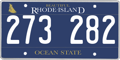 RI license plate 273282