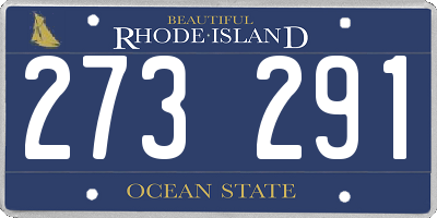 RI license plate 273291