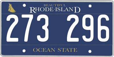 RI license plate 273296