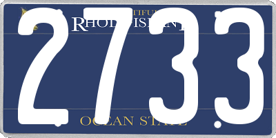 RI license plate 2733