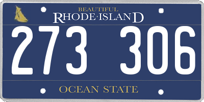 RI license plate 273306
