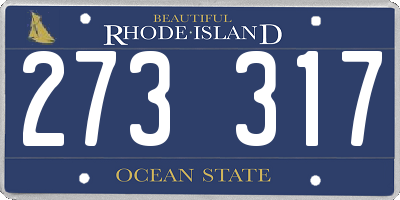 RI license plate 273317