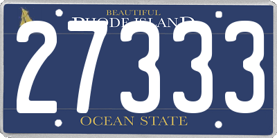 RI license plate 27333