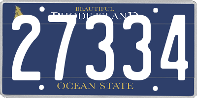 RI license plate 27334