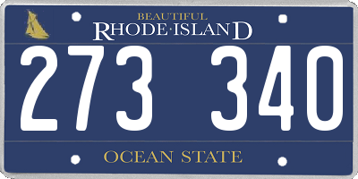 RI license plate 273340