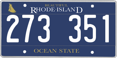 RI license plate 273351